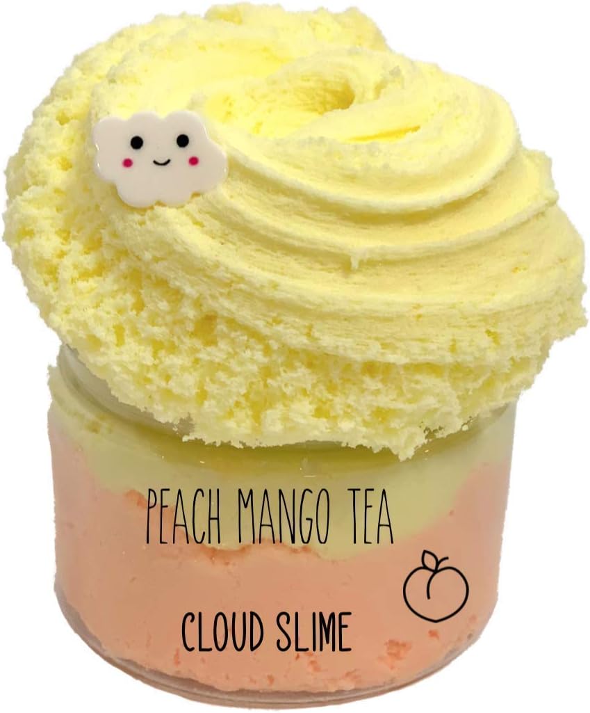 8oz Peach Mango Cloud Slime (FREE SHIPPING!!) *SCENTED*