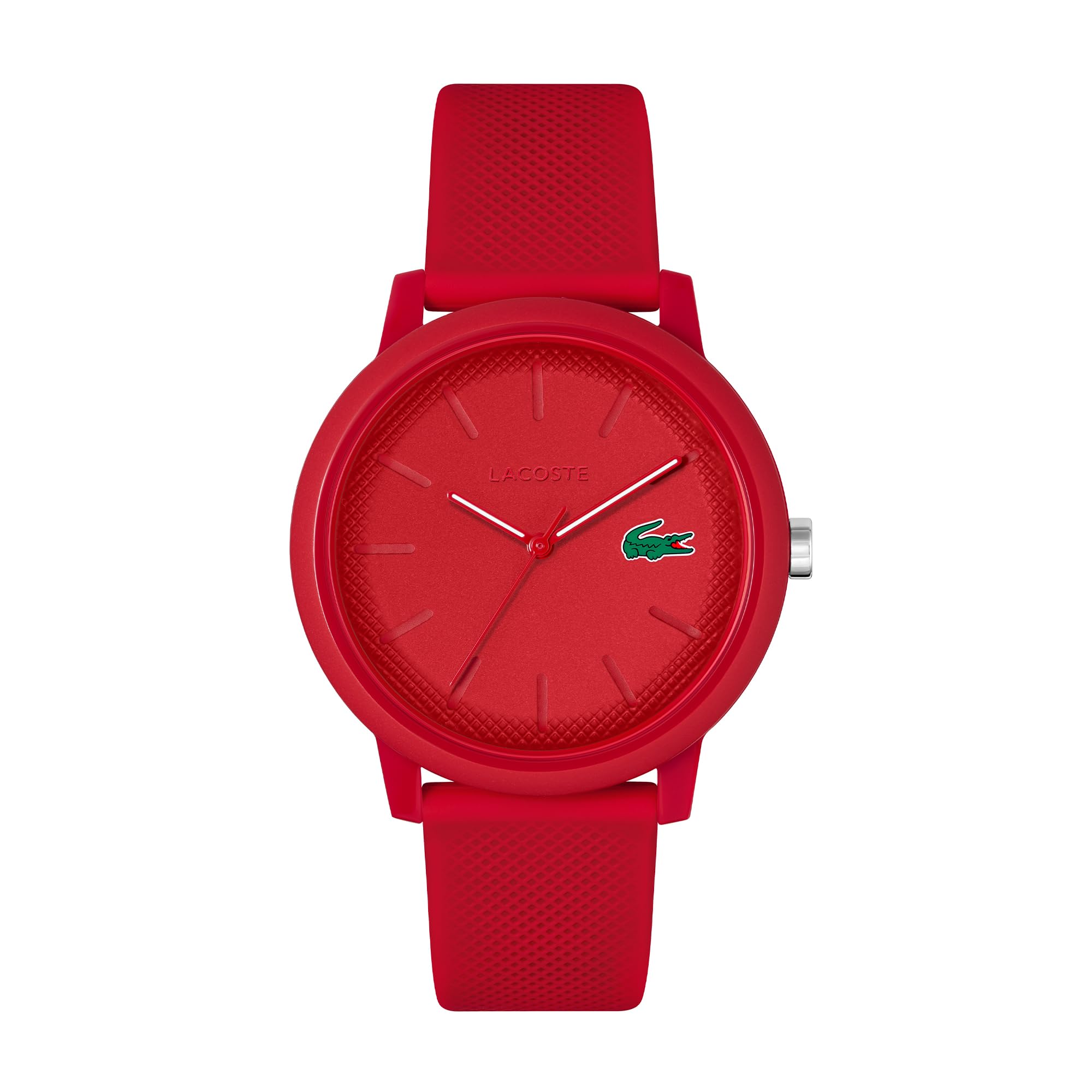 Lacoste Analogue Quartz Watch for Men LACOSTE.12.12 Collection with Red Silicone Bracelet - 2011173 — image 1