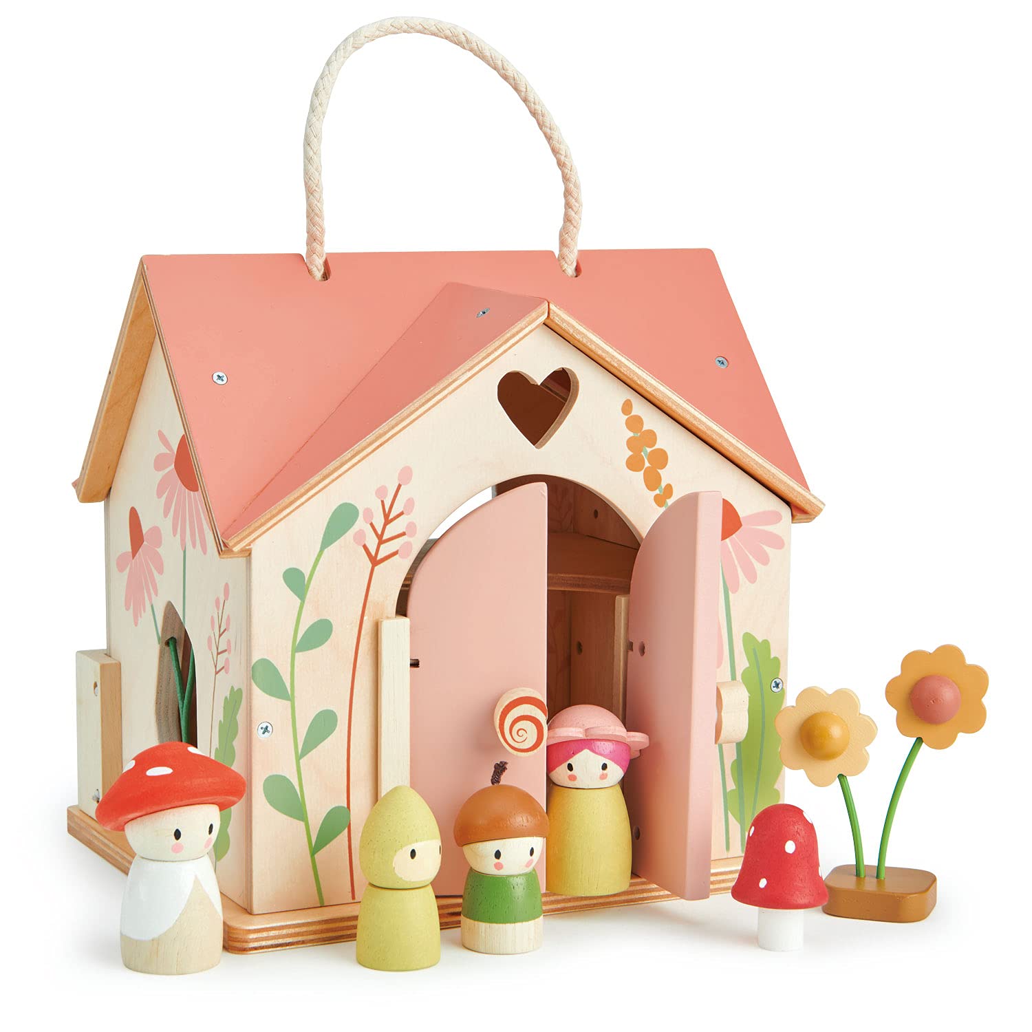 Tender Leaf Toys Merrywood Wooden Pretend woodland characters and evironments (Rosewood Cottage)