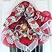 SANNO 6 Rolls Christmas Ribbon, Assorted Plaid Sparkling Decorations Wired Sheer Glitter Tulle Ribbon 36 Yards (2.5