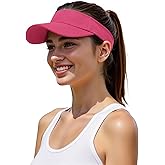 Structured Brim Quick-Dry Sun Visor Hat,Lightweight Sun Protection Sports Visor for Running Golf Tennis Women