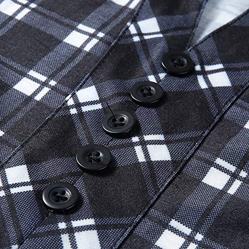 XOWRTE Women's Plaid V-Neck Buttoned Tops Long Sleeve T-Shirt Shirt Blouse - Thumbnail 2