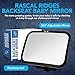 Car Seat Mirror for Backseat - View Infant in Rear Facing Car Seat - Large 360 Adjustable Crystal Clear View - Mounts to Headrest - Travel with Safety - Shatterproof Baby Car Mirror Rascal Ridges
