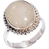 Natural Libyan Desert Glass Gemstone 925 Solid Sterling Silver Handmade Statement Promise Ring Gift Jewelry for Women