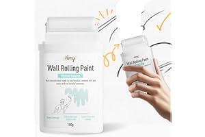 VERNY White Paint, White Paint for Wall Touch up Paint for Walls, Water Based &Low Odor Wall Paint with Roller Brush, White Wall Paint Repair Kit for Flat, Ceiling Wall- No Extra Tools Required, Low VOC