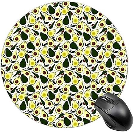 Amazon 男性用丸型マウスパッドクールマウスマット光学式マウスパッドかわいい空飛ぶ猫 かわいい漫画アボカド 文房具 オフィス用品 文房具 オフィス用品
