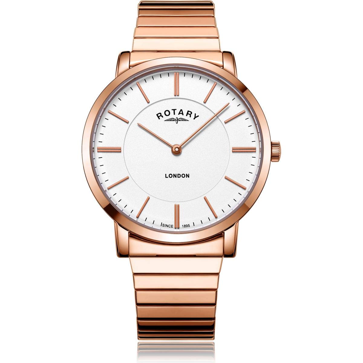 Rotary Gents Rose Gold PVD Expander London GB02767/02