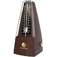 AUPHY Wood Grain Mechanical Metronome – With Accent Bell, 40-208 BPM