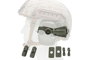 HEARFALCOM Tactical Helmet ARC Track Adapter for Tactical Electronic Shooting Earmuff Compatible Howard Leight Impact Sport Headset
