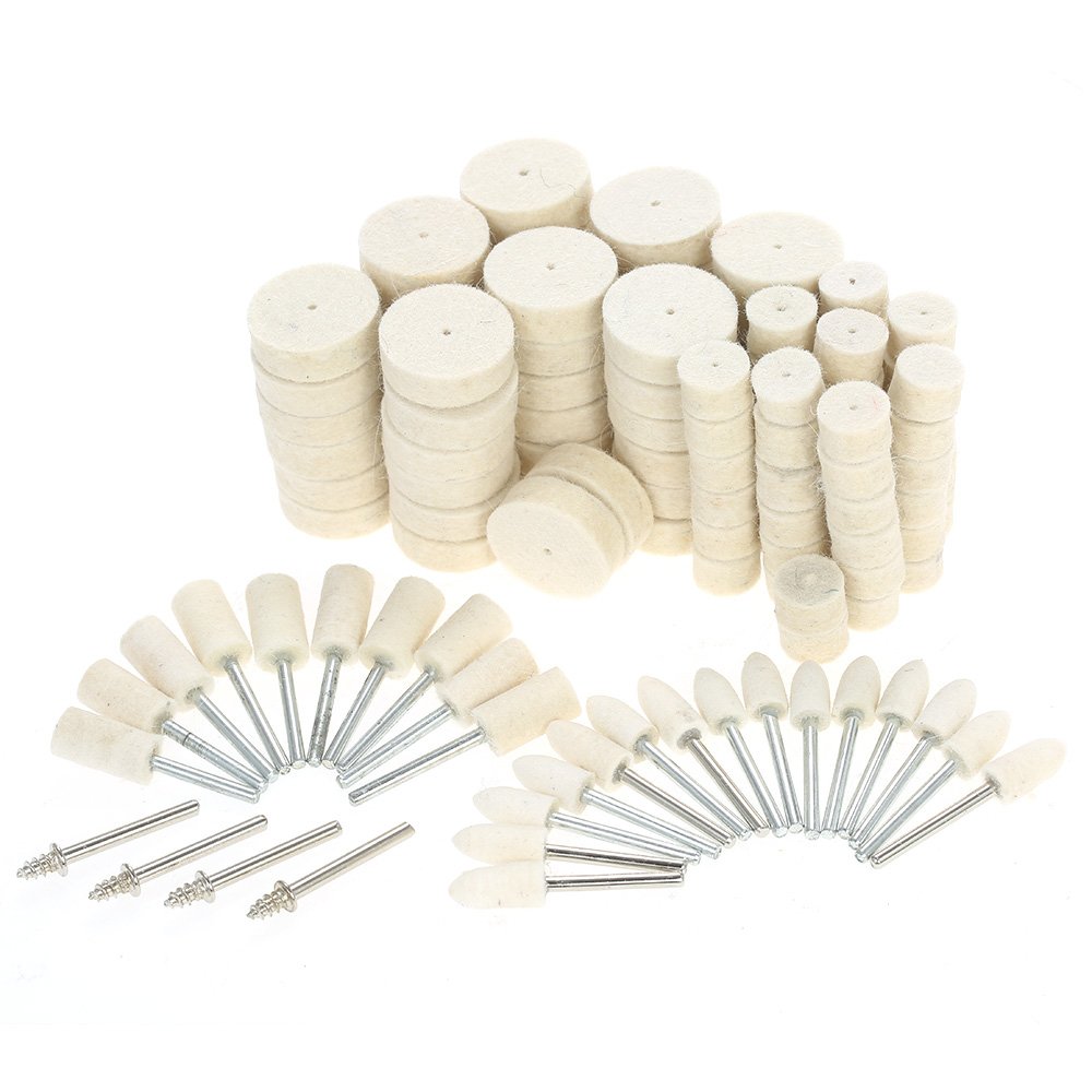 Felt Polishing Attachment Set 129 Pieces Polishing Wheel Polishing Heads Rotary Tool Accessories for Wood Jewellery Polishing Cleaning – for Dremel Multifunctional Tool