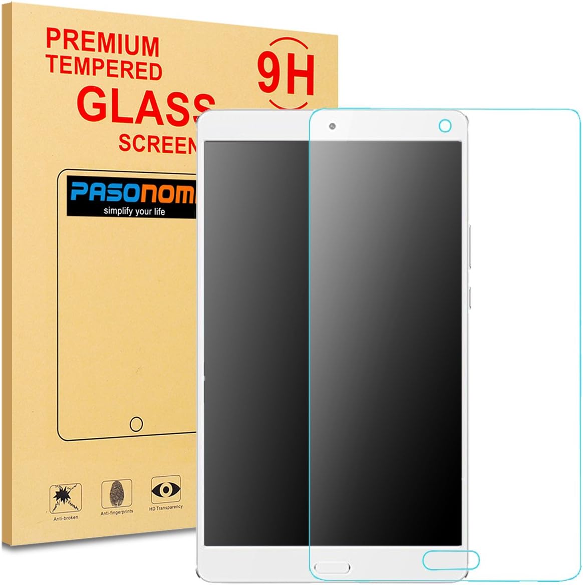 PASONOMI Huawei Mediapad M3 8.4 Screen Protector, [9H Hardness] [Crystal Clear] [Scratch-Resistant] Premium Tempered Glass Screen Protector Film for Huawei MediaPad M3 8.4 Inch Tablet