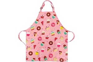 Kids Apron Unicorn Cupcake Dinosaur Space Planet Boy Girl Children Cooking Baking Painting Art Pocket Strap Waterproof