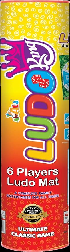 Atalia New 6 Player Ludo Mat (Multi-Color, 25 Pieces)