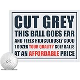 Cut Golf Cut Grey Golf Balls, White
