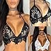 Bra,Han Shi Women Fashion Lace Choker Crop Tops Bralette Bustier Unpadded Bra Lingerie