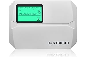 Inkbird Smart WiFi Sprinkler Controller, 8 Zones Indoor Automatic Irrigation System, Built-in Non-Volatile Memory, App Monito