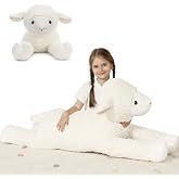 Tezituor White Sheep Stuffed Animal, 43" Giant Sheep Plush Body Pillow | 4Ft Realistic Large Stuffed Farm Sheep Lamb Plush Toy Gift for Boys Girls Christmas Birthday Decor