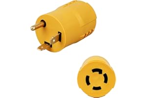 HNF NEMA TT-30P Male to L14-30R Female 30 Amp RV Power Adapter , Generator Transfer Switch Adapter Cord, Generator to House Adapter, RV to Generator Adapter