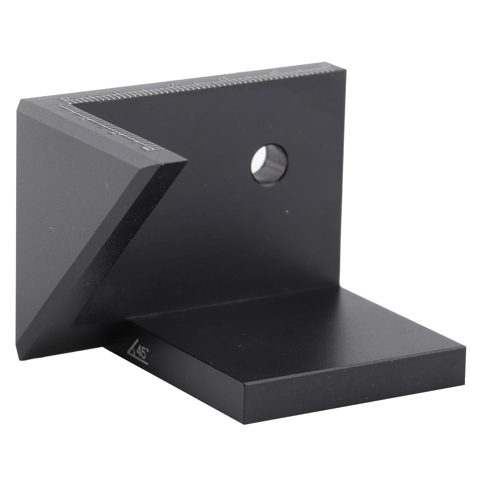 Hyuduo Aluminium Alloy Scriber Square with 45° Angle & Round Centre for Carpentry Marking, Woodworking Layout and Miter Gauge Use