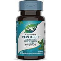 Nature’s Way Pepogest Peppermint Oil – Capsule for IBS Symptom Relief – Helps Reduce Abdominal Pain, Gas & Bloating – 60 Caps