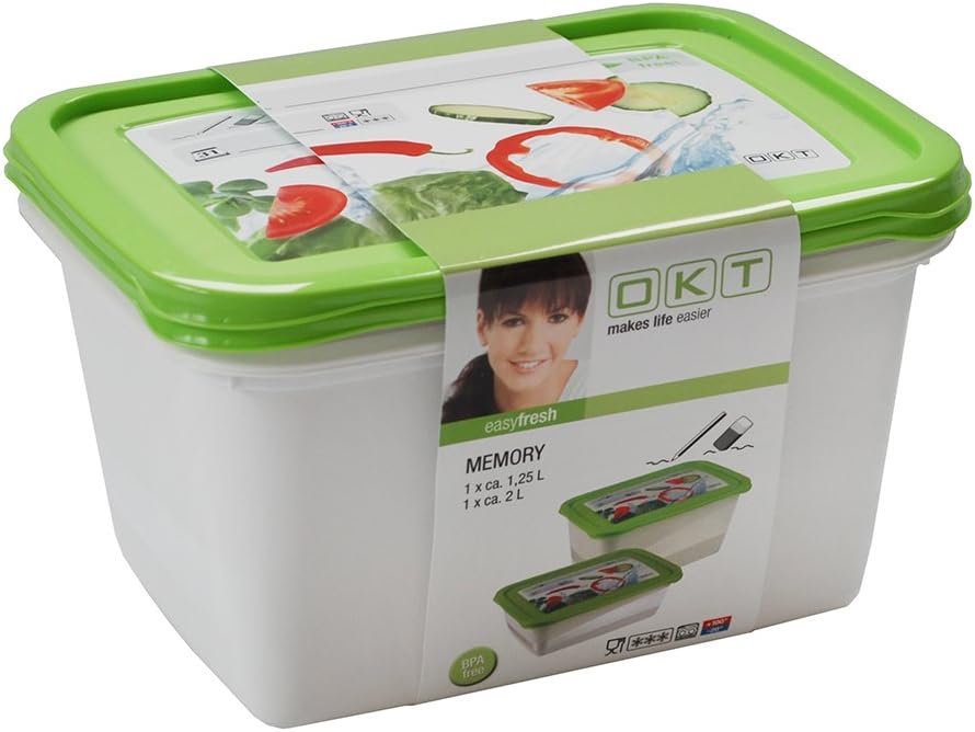 OKT 17 Aug 2053861 de Memoria Caja de almacenaje de plástico Verde diseño: Amazon.es: Hogar