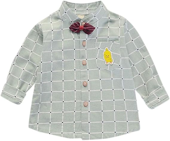 Amazon ワイシャツキッズ 男の子 漫画のチェック柄 長袖 シャツ ボーイズ トップス 折り襟 春秋 フォマール Tシャツ カジュアル ブラウス おしゃれ Cutelove シャツ 通販