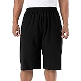KingSize Men's Big & Tall Lightweight Longer Length Jersey Shorts