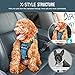 Pawaboo Dog Safety Vest Harness, Pet Car Harness Vehicle Seat Belt with Adjustable Strap and Buckle Clip, Easy Control for Driving Traveling Safety for Small Medium Dogs Cats, Medium, Blue Grid