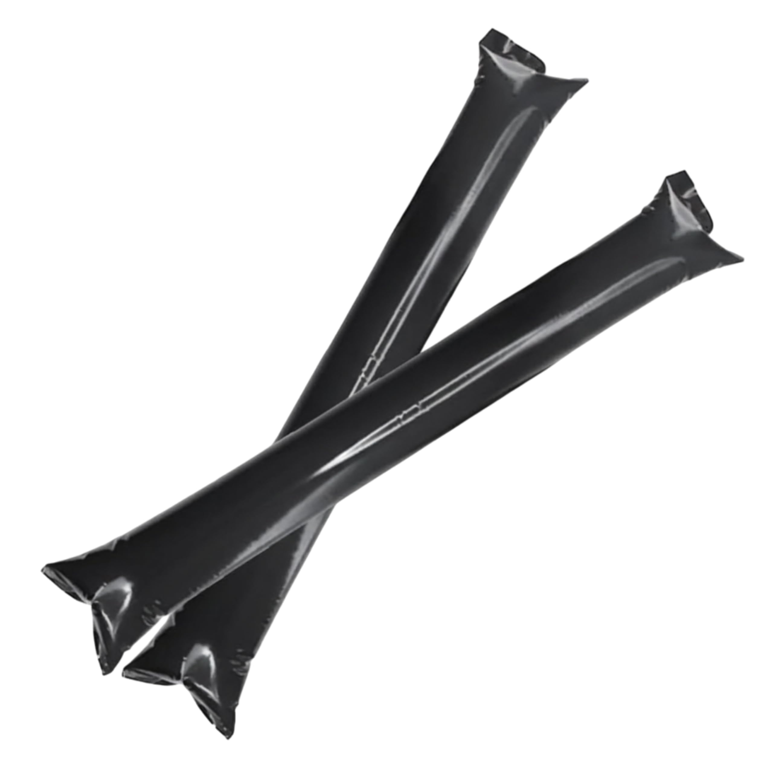 FUN FAN LINE - Pack 100 Pairs of Reusable Inflatable Clapping Sticks | Loud Thunder Sticks for Parties Football and Events | Sports and Celebrations Party Favors | Bam Bam Noisemaker (Black)