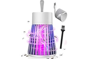 LXPVSA Bug Zapper Indoor,Mosquito Zapper,Rechargeable Indoor Bug Zapper Outdoor,Mosquito Trap,Fly Zapper,Mosquito Killer Portable USB LED for Home Bedroom Outdoor Camping, Gray