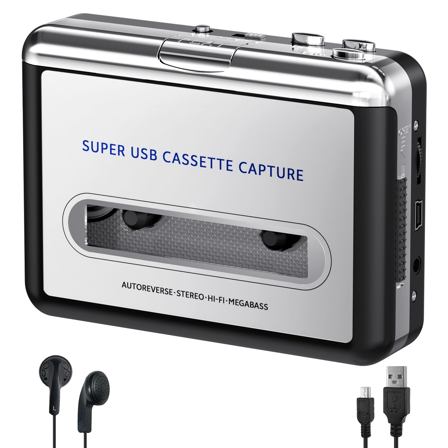 Photo 1 of **PLAYER ONLY**Personal Cassette Player, Convert Tape to MP3 Digital, Walkmaner Portable Tape Recorder with Auto-Reverse, Headphone Jack