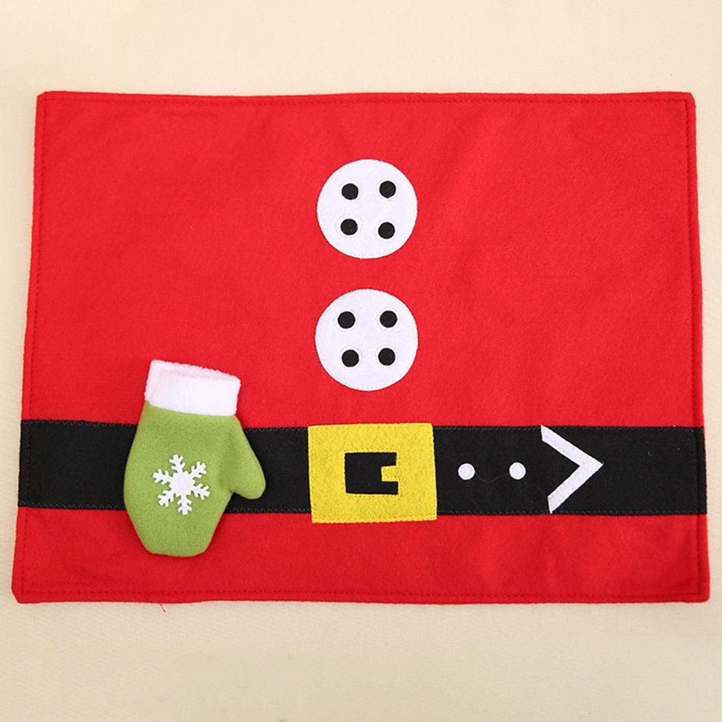 Acecor Festival Cartoon Cute Merry Christmas Table Mats Decoration Gift Place Mats