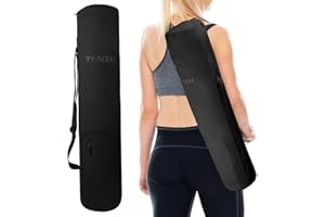 Grednfhat Yoga Mat Bag, Canvas Yoga Mat Bag Carrying Bag with Multi-Functional Storage Pockets, Adjustable Strap & Full-Zip Exercise Yoga Mat, Fits Gym, Class, Beach Park, Travel for Women & Men