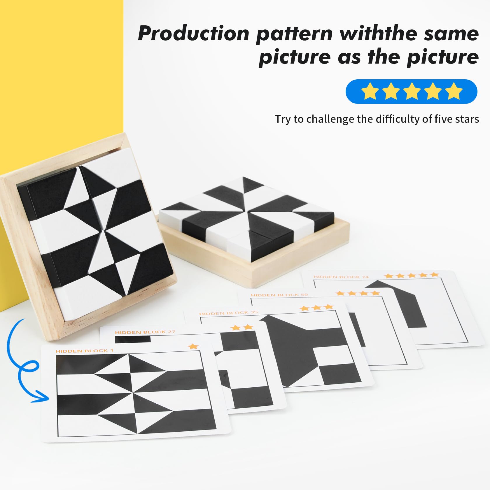 QZMTOY Brain Puzzle Spiel, IQ Puzzle Game with 80 Challenges,Holz Brain Teasers Spiel Puzzles, Montessori Brettspiele Spielzeug 3D Puzzles 3