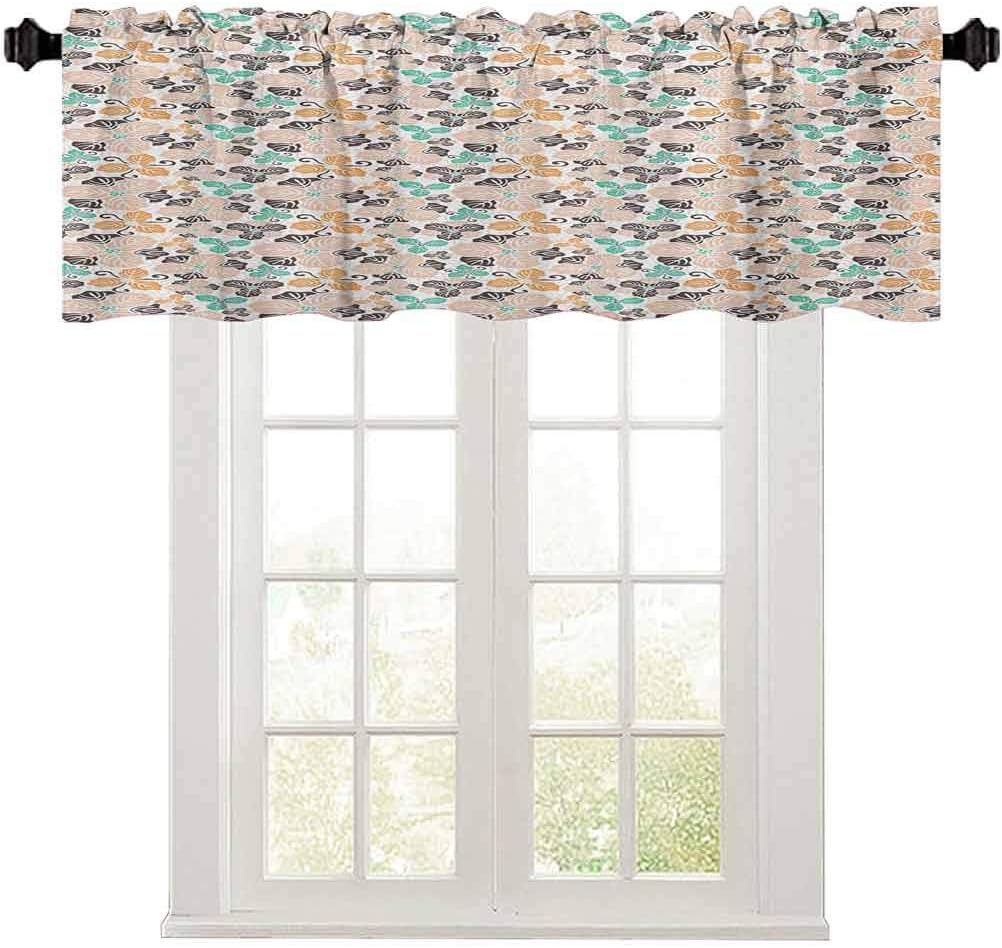 Floral Window valances, Spring Garden Themed Illustration with