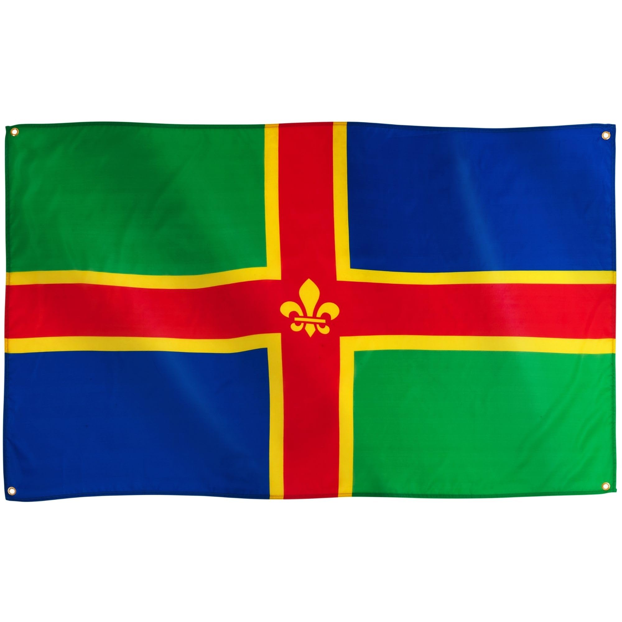Runesol Lincolnshire Flag, 91x152cm, 3ft x 5ft, 4 Grommets, Eyelet In Every Corner, Lincolnshire Day, Lincoln, British Regional Flag, Premium Flags, Inside, Outside, Banner, Vivid Colours — image 1