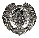 Harley-Davidson Men's Winged Reaper Pin, Antique Finish, 1.5 x 1.5 inch P120063