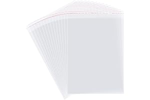 Clear Resealable Cellophane Plastic Bags for Packaging Shirts, Clothing and Products,100 Pcs 12x16 Inches Large Self Sealing 
