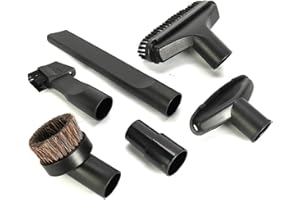 6 PCS Vacuum Hose Attachment Kit with Brush Nozzle Tools and 35mm to 32mm Adapter for Husky for Craftsman Compatible Vacuums
