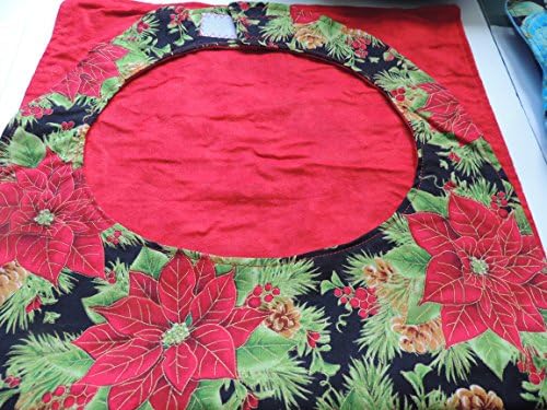 Poinsetta's Adult Christmas Red Flannel Backing Adult Bib