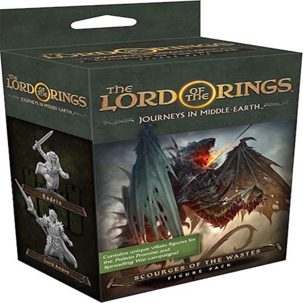 Fantasy Flight Games Scourges of the Wastes Figure Pack : Lord Rings: Journeys in Middle-Earth Board Game, Card, Ages 14+, 1-5 Players, 60+ Minutes Playing Time, FFGJME10, Multicolor, 3 Figure Pack
