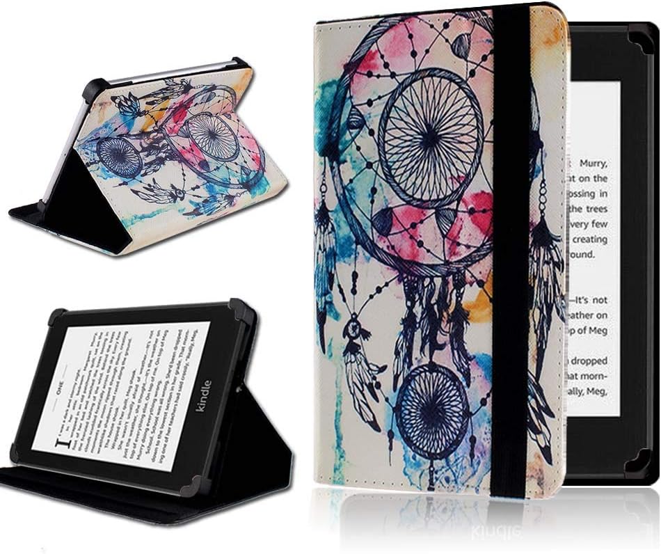 FINDING CASE Fit All-new Amazon Kindle Leather Cover (8th Generation,2016 Releases)-PU Leather Smart Shell Cover Case for Amazon Kindle 2015 E-reader (Dream Catcher)