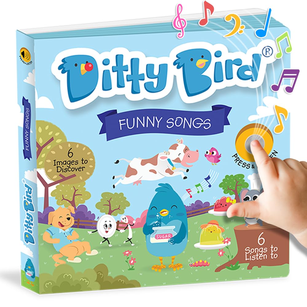 DITTY BIRD Musical Books for Toddlers | Fun Children's Nursery Rhyme Sound Book | The Johny Johny, Yes Papa Story with Interactive Sounds | For 1 Year Old to 3 Year Olds