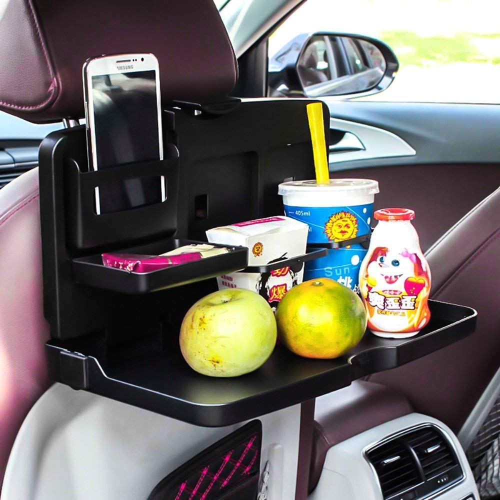 OSHOTTO Car Backseat Food Travel Dining Meal & Snaks Tray & Cup Holder