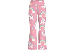 Entornuest Flared Yoga Pants Girls Bell Bottom Leggings 5-14T Kids Dance Leggings Soft for Sports