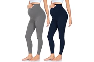 Iseasoo Women's Capri Maternity Leggings Over The Belly Pregnancy Yoga Pants Soft Activewear Workout Pants