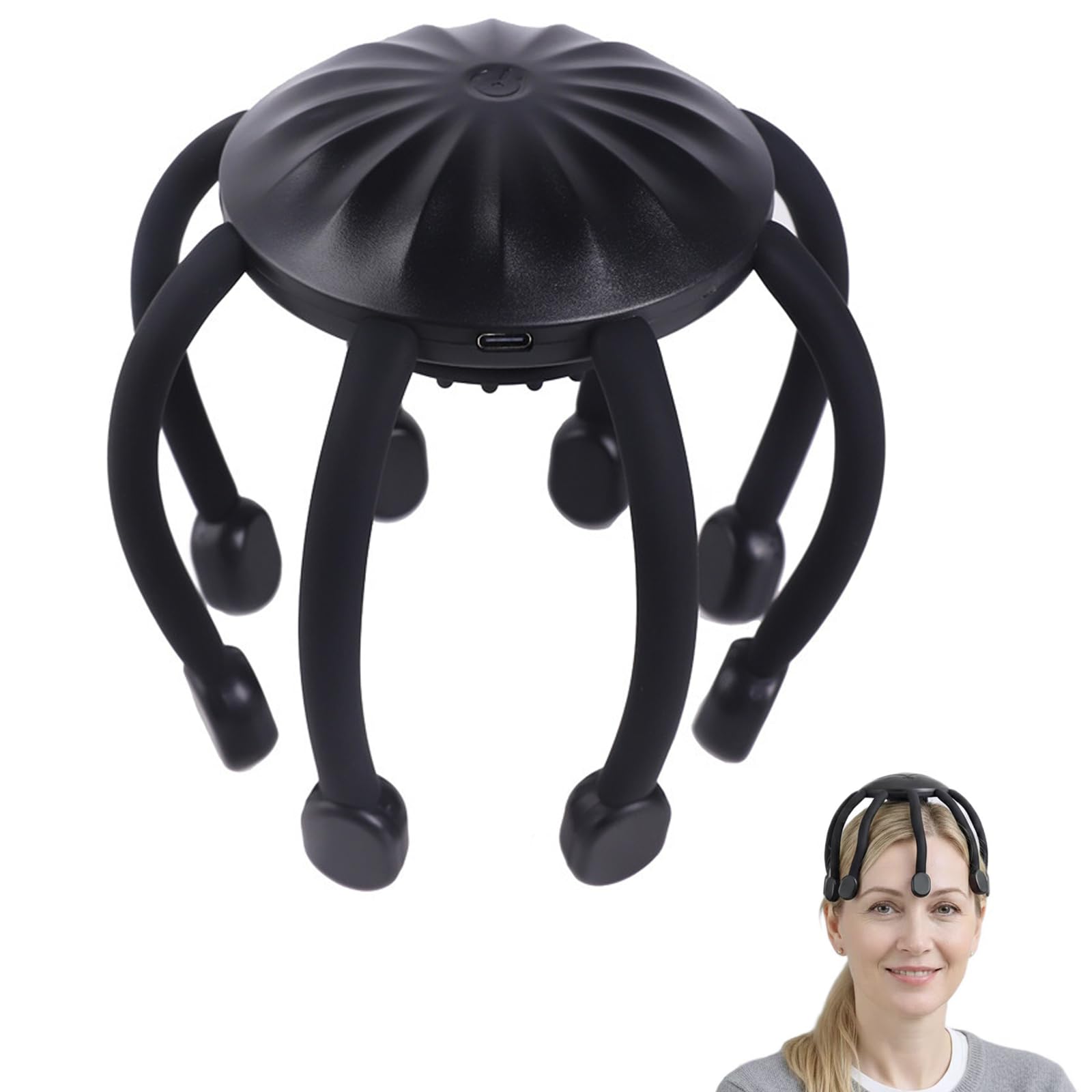 Photo 1 of Orijio Head Massager Scalp Electric with 4 Modes, 360° Electric Head Massager Rechargeable, Electric Octopus Scalp Massager Portable, Scalp Stress Relax Massage Tool Free Hands