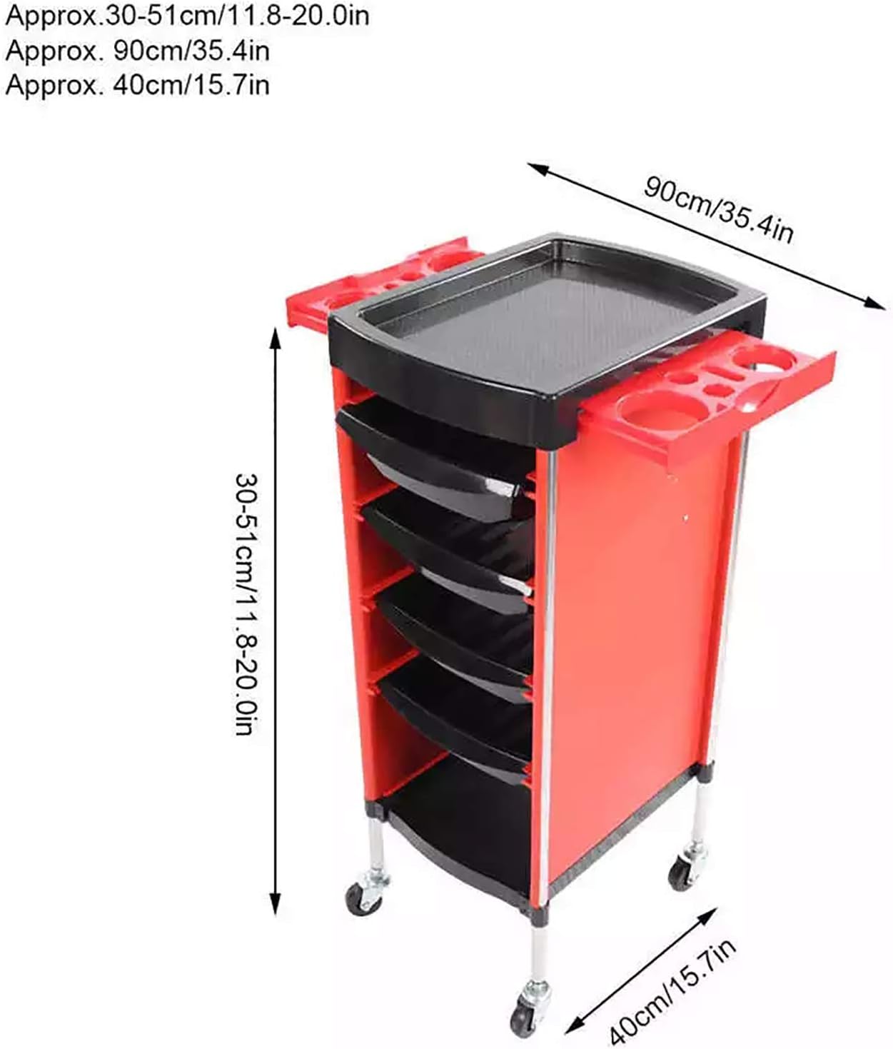 Multifunctional Salon Tray Cart 6 Layers Rolling Storage Racks for Salon SPA Beauty Hairdressing Hair Styling Tool Trolley: Home & Kitchen