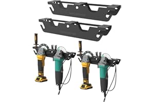 UNITEDPOWER Angle Grinder Holder - 4 Bay Angle Grinder Rack/Stand Storage Rack with Cord Hanger, Wall mount Bracket for Cutters Polishers, Garage and Workspace.