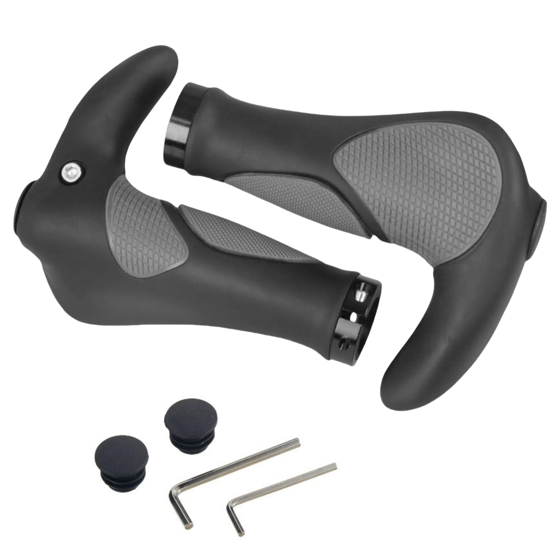 Bike Grips Monluky Handlebar Grips Non-Slip Soft Rubber, Aluminum, Waterproof, Ergonomic, Bike Handlebar Grips for MTB BMX Cycling Cycle Road Mountain Electric Folding Bicycle Tricycle Scooter, 1 Pair